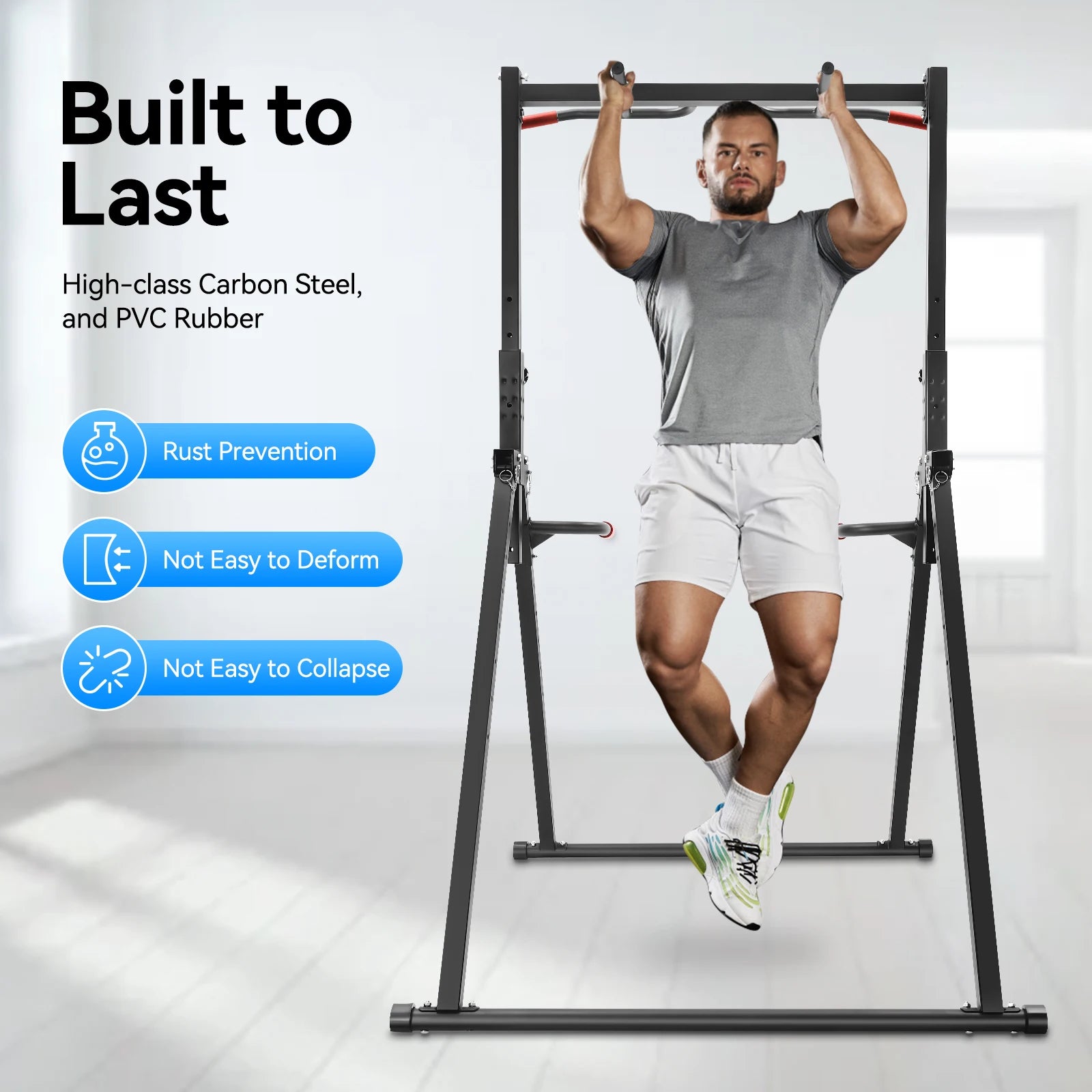 Triangular Pull-Up Station – Adjustable Height Freestanding Home Gym